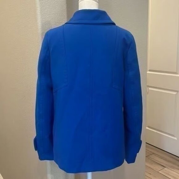 Zara Royal Blue Blazer Zipper Jacket Woman’s Size Medium - Picture 2 of 4